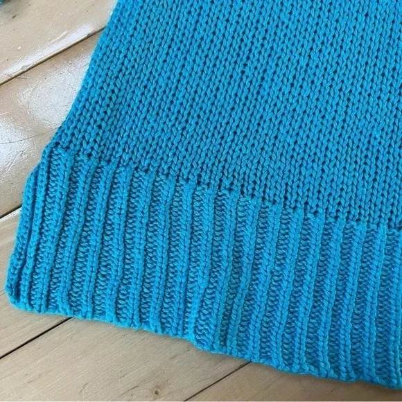 Lauren Ralph Lauren Sweater Women's Medium Blue Loose Knit 3/4 Sleeve Pullover - Picture 3 of 8